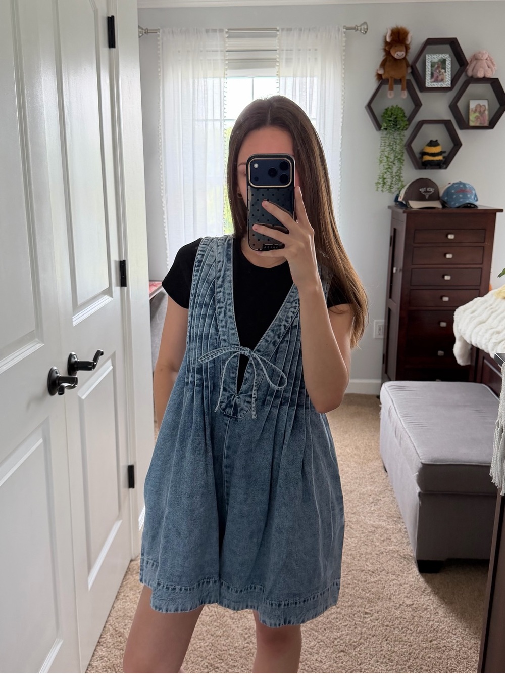 NWOT Veveret Denim Romper